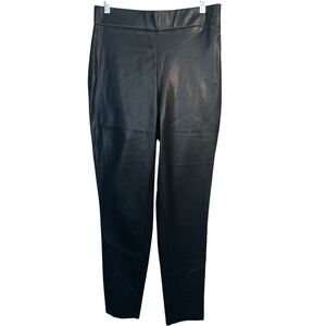DKNY Black Faux Leather Pants Sz M